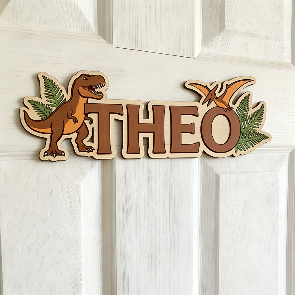 Eve Party - Personalized Dinosaur Name Sign for The