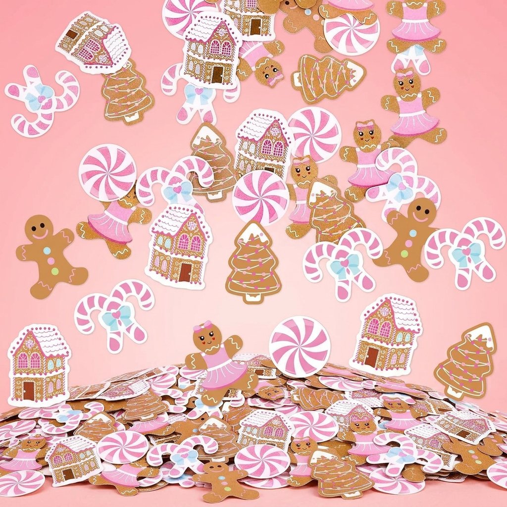 330Pcs Pink Gingerbread Christ - đánh giá và giá Papercraft Supply Confetti