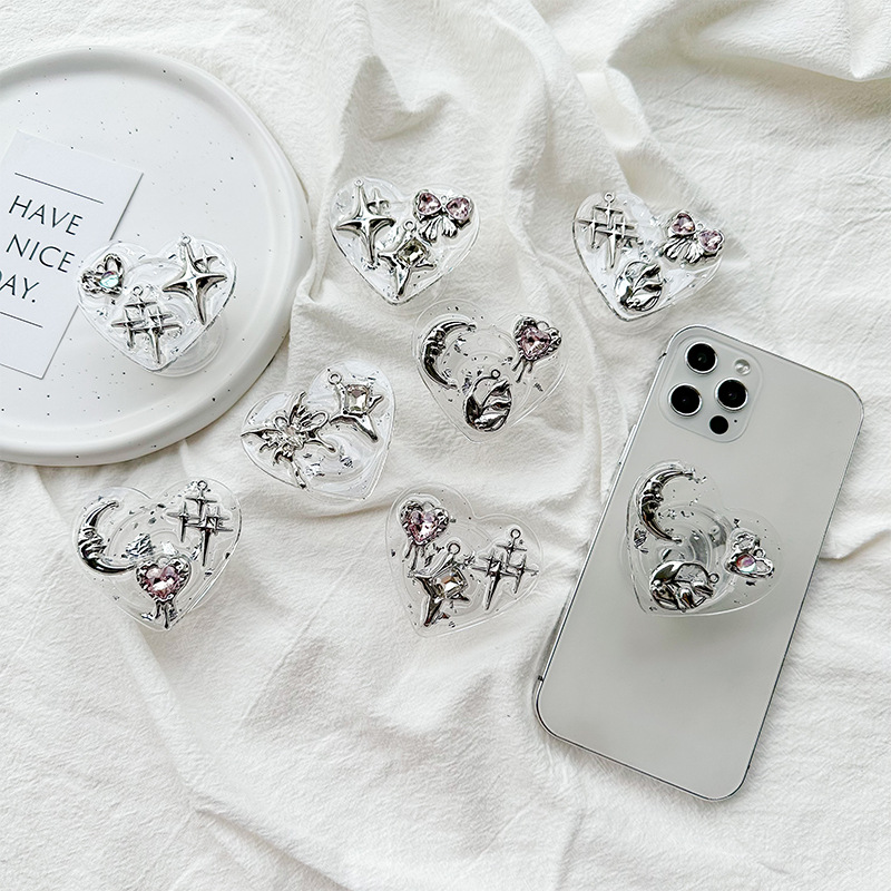 Clear Heart Phone Grip Holder  - đánh giá và giá Event Support