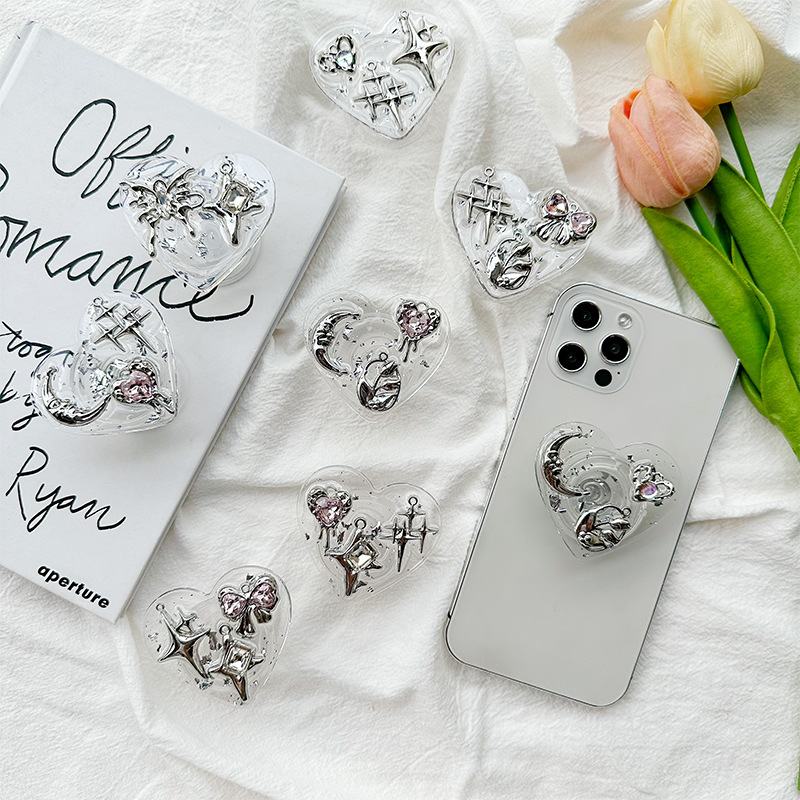 Clear Heart Phone Grip Holder  - đánh giá và giá Event Support