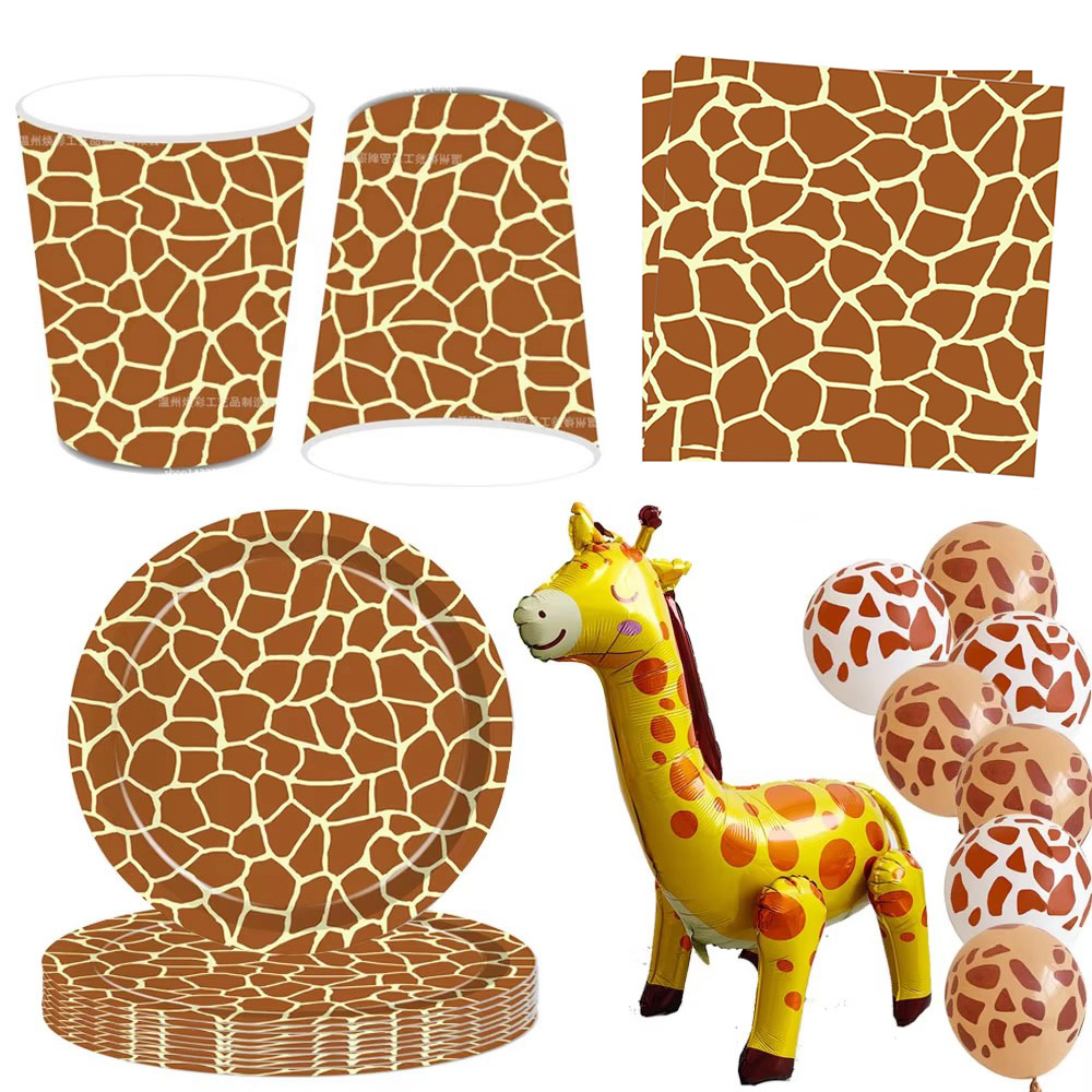 Giraffe Themed Party Supplies  - đánh giá và giá Table Cloth Disposable
