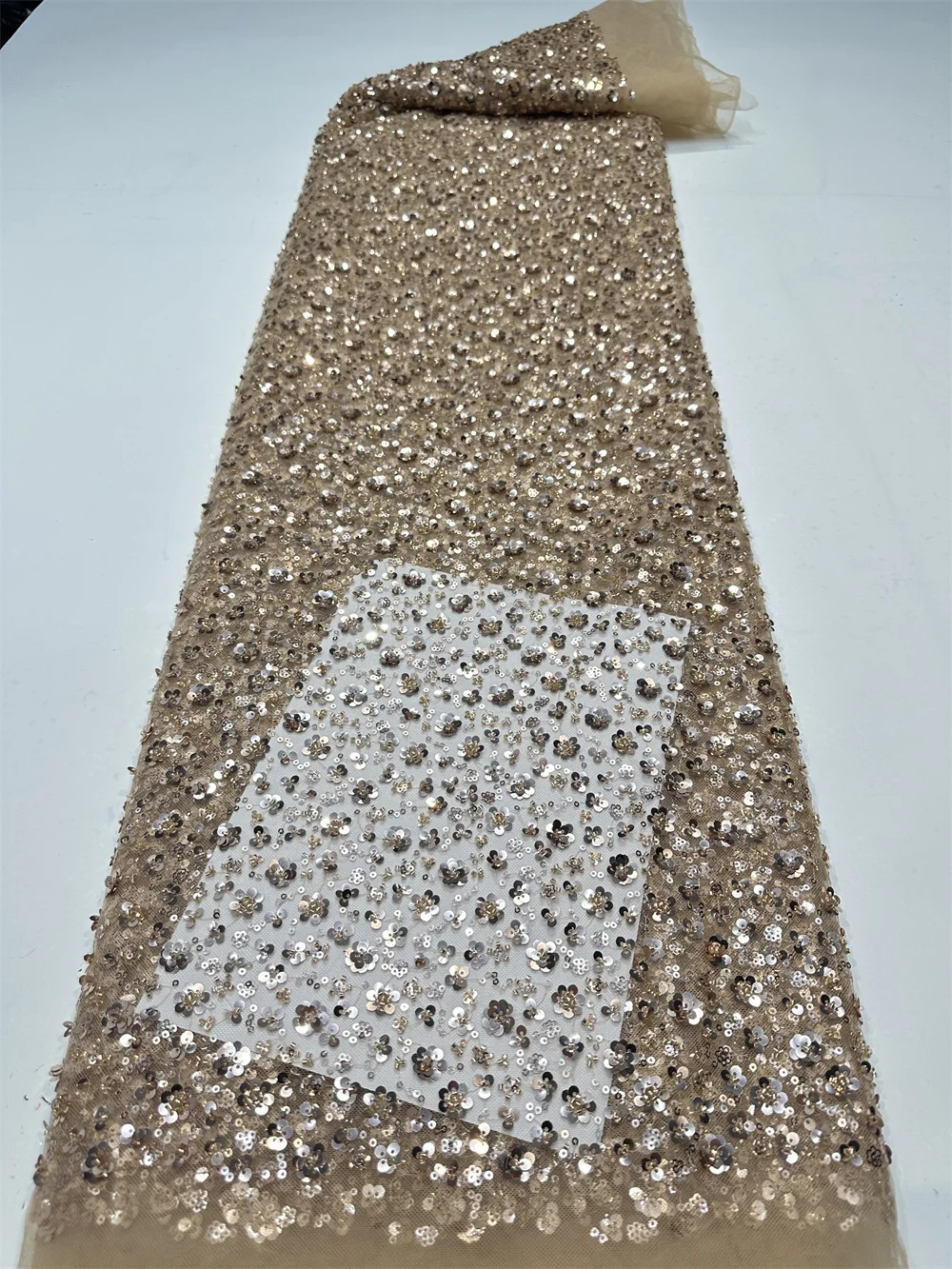African Lace Fabric 2026 Gold  - đánh giá và giá Glitter Tablecloth