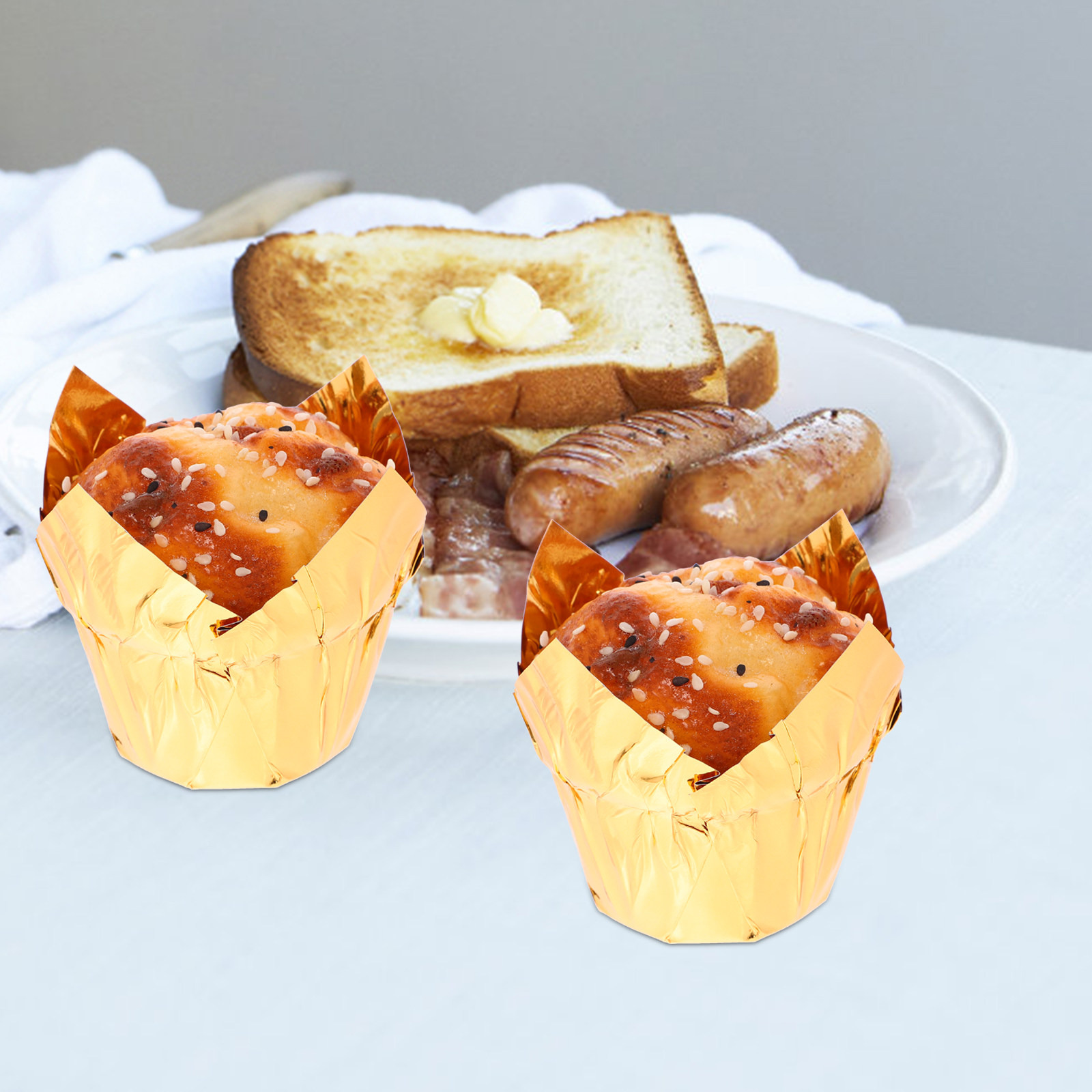 50Pcs Golden Cake Cups Premium - đánh giá và giá Plastic Cup 50Pcs