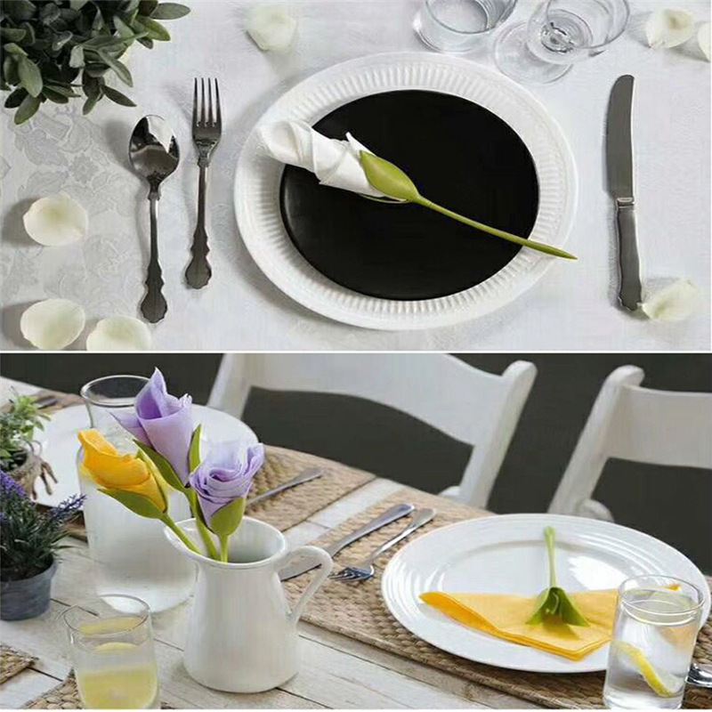 Paper‑folded rose napkin flowe - đánh giá và giá Napkin Folding Set